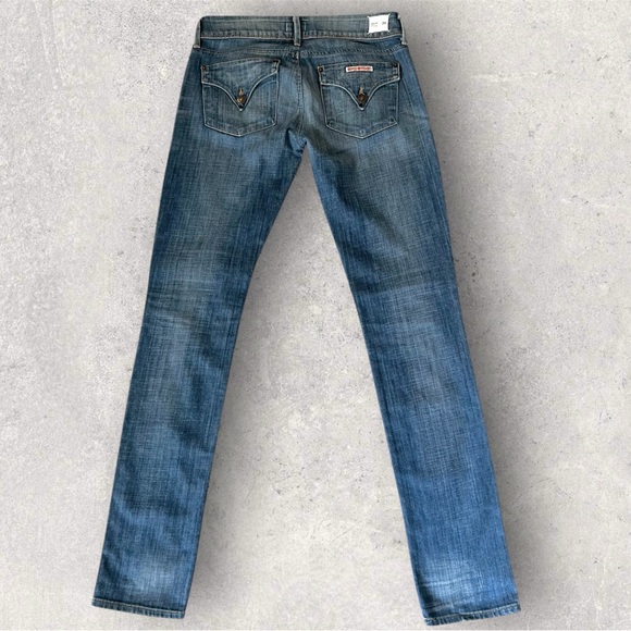 Hudson Low Rise Skinny Jeans Blue Denim Bleached - Picture 3 of 14